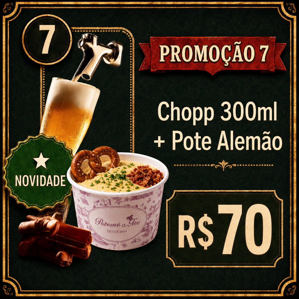 7 - POTE ALEMAO + CHOPP 300ML