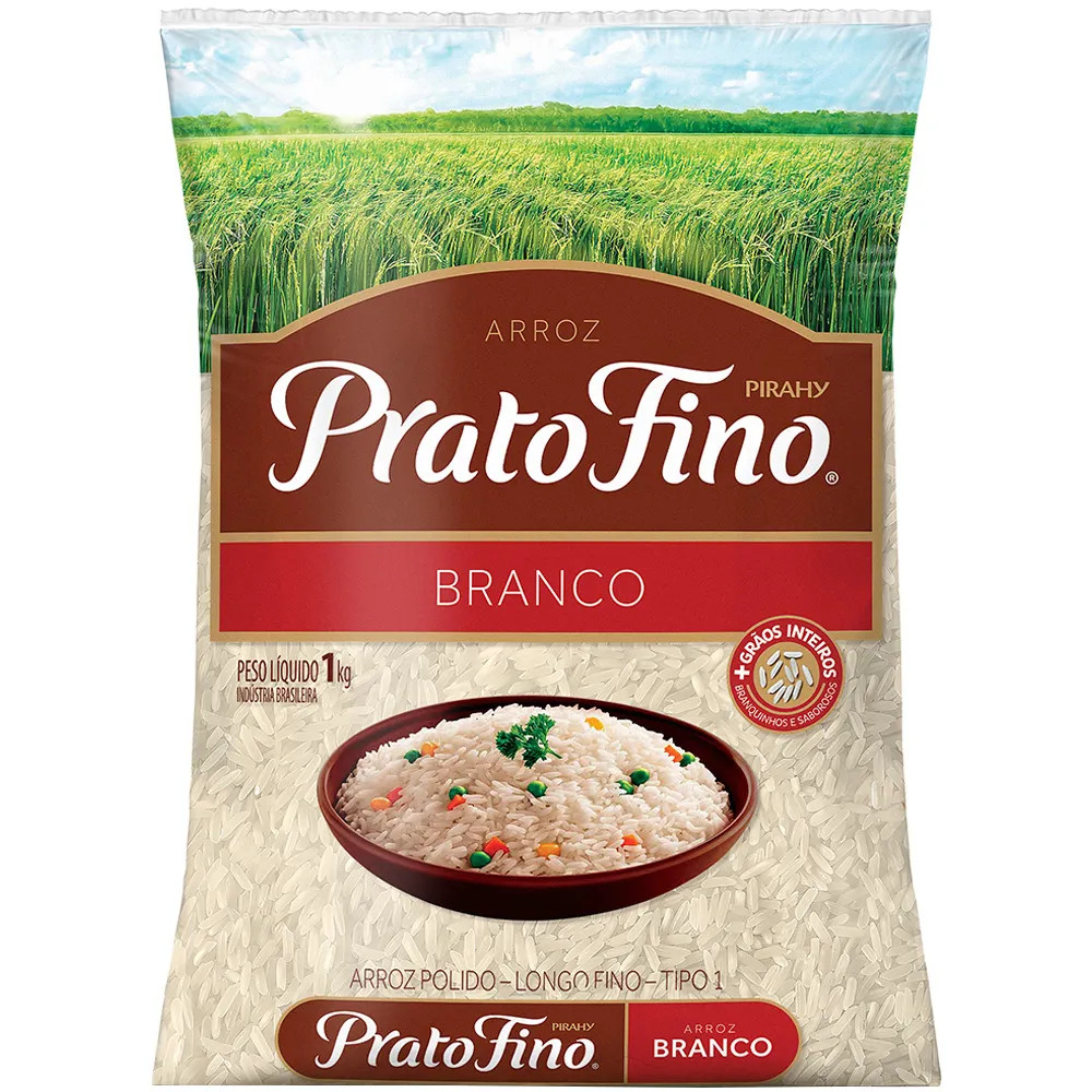 Arroz Prato Fino Branco 1kg