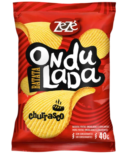 Salgadinho zeze ondulado 40g churrasco 