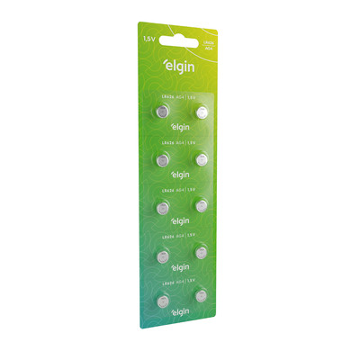 PILHA BATERIA ELGIN ALCALINA BOTAO LR41 1,5V C/2UN