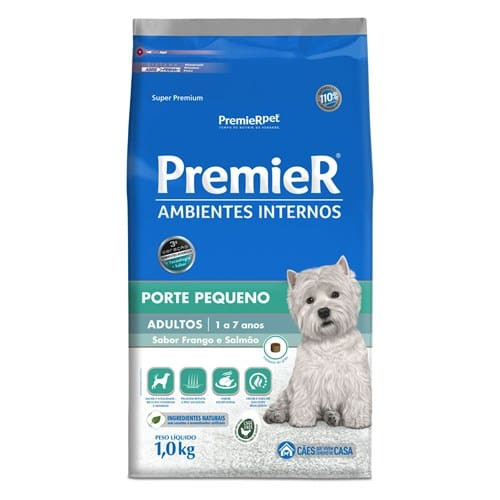 Premier Ambientes Internos Cães Adultos 1kg