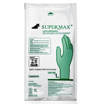 LUVA CIRURGICA SUPERMAX TAM 6,5
