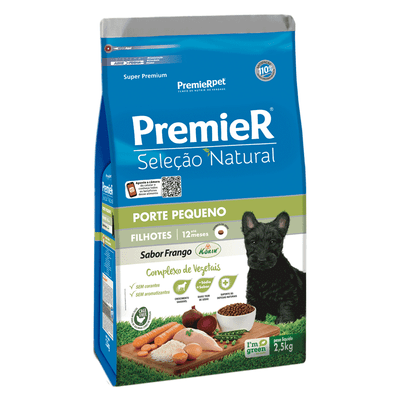 Premier Seleção Natural Filhote Porte Pequeno Frango 2,5kg