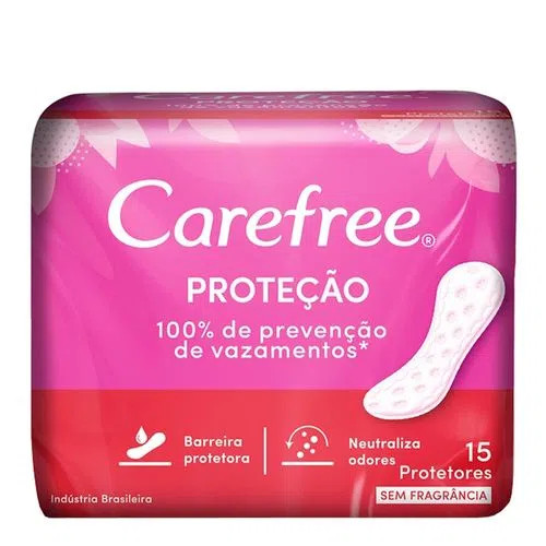 PROTETOR DIARIO CAREFREE PROTEÇAO S/ FRAGRANCIA C/15UN