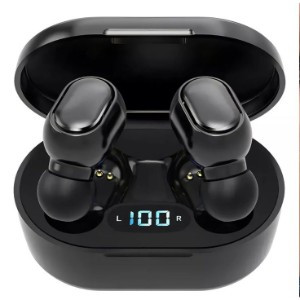 FONE DE OUVIDO BLUETOOTH PAR SEM FIO DUPLO EARBUDS COR PRETO