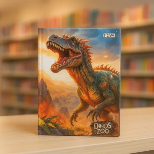 Caderno nova Dino zoo 80 folhas 