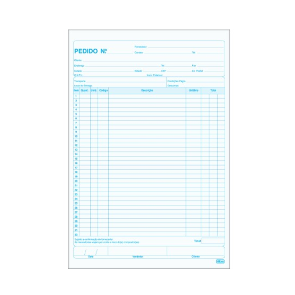 BLOCO PEDIDO TILIBRA 1/18 1VIA 145X216MM C50FLS