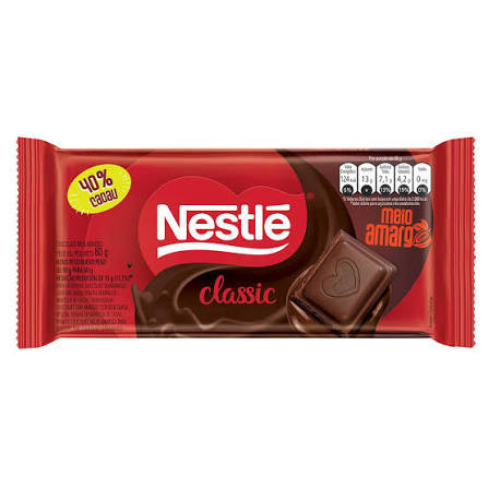 Chocolate Nestle Meio Amargo