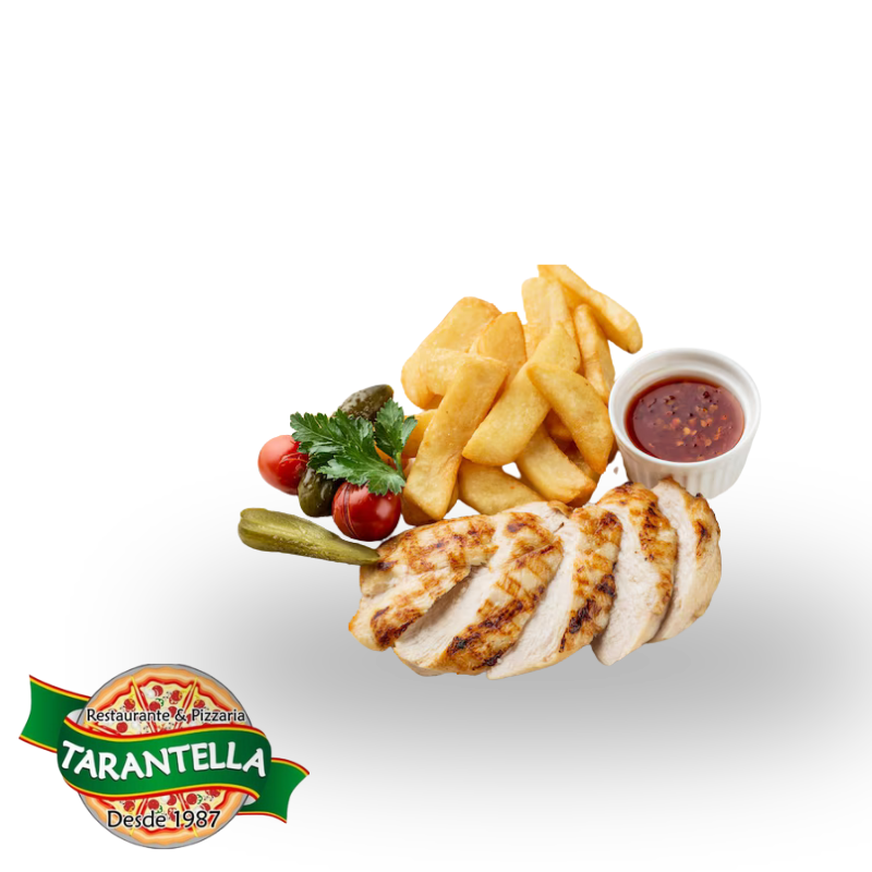 PEITO DE FRANGO COM FRITAS A PALITO