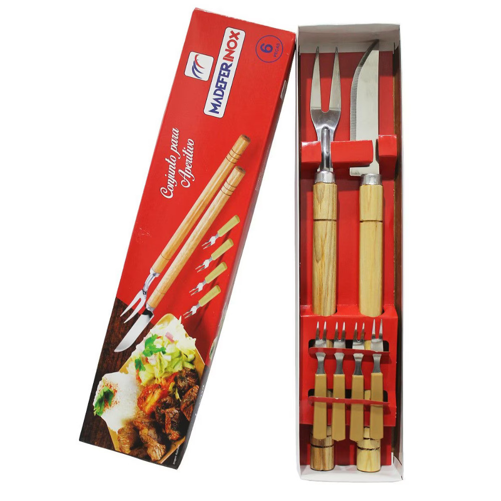 KIT APERITIVO MADEFERINOX C/6PÇS