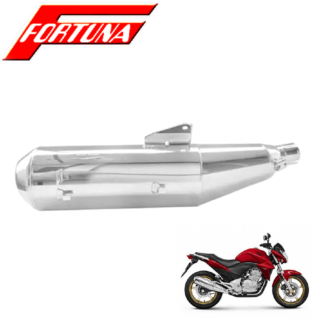 ESCAPE CB 300R PONTEIRA MODELO ORIGINAL CROMADO - FORTUNA