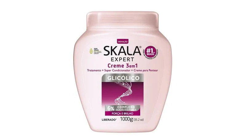 SKALA CREME DE CABELO 3 EM 1 GLICÓLICO 1KG 