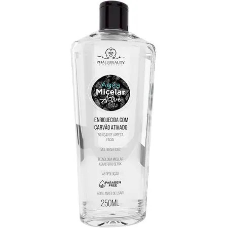 PHALLE AGUA MICELAR ACTIVE CARVAO ATIVADO 250ML