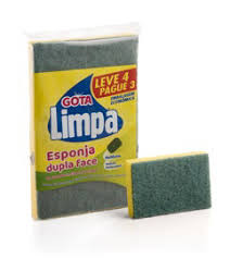 Esponja Gota Limpa dupla face c/4
