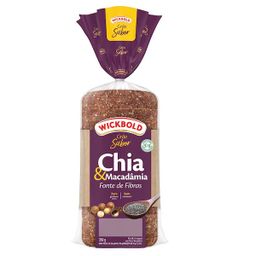 Pão Integral Sabor Multigrãos Chia E Macadâmia Wickbold 350g