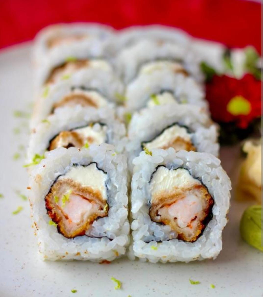 10 PEÇAS DE URAMAKI DE CAMARAO CROCK