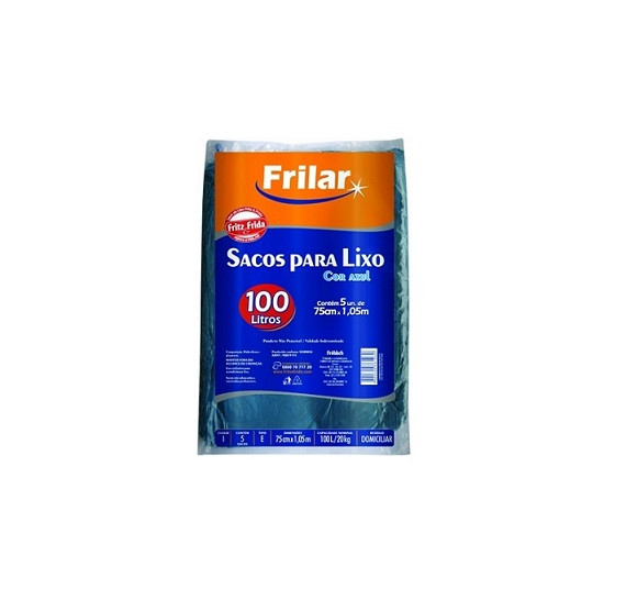 Saco p/ lixo Frilar 100L c/5un