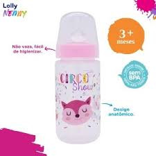 MAMADEIRA LOLLY BIG TIP BICO REDONDO ROSA 300ML