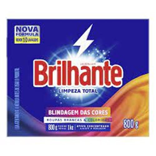 Lava Roupas em Pó Limpeza Total Brilhante 800g