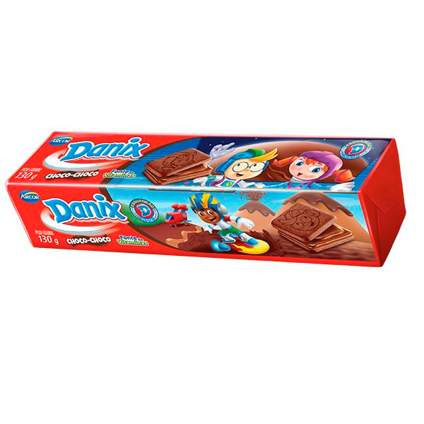 BISCOITO RECHEADO DANIX CHOCO-CHOCO 130G