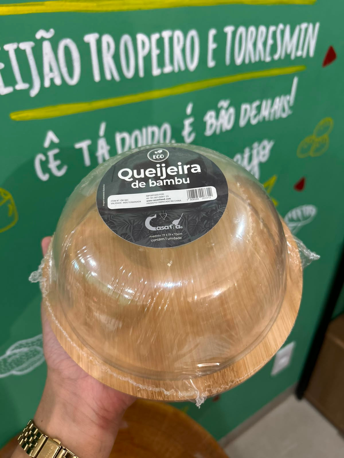 Queijeira de Bambu com Tampa