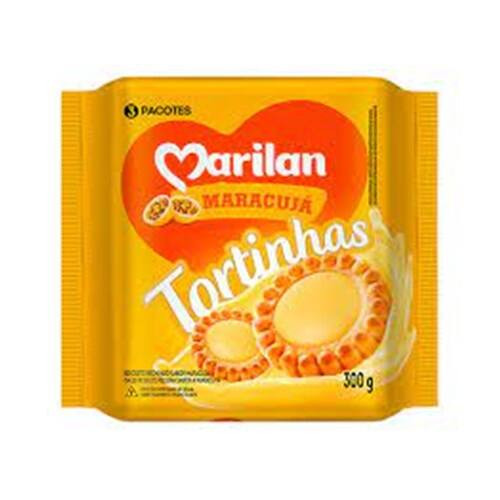 Biscoito Recheio Maracujá Marilan Tortinhas Pacote 300g