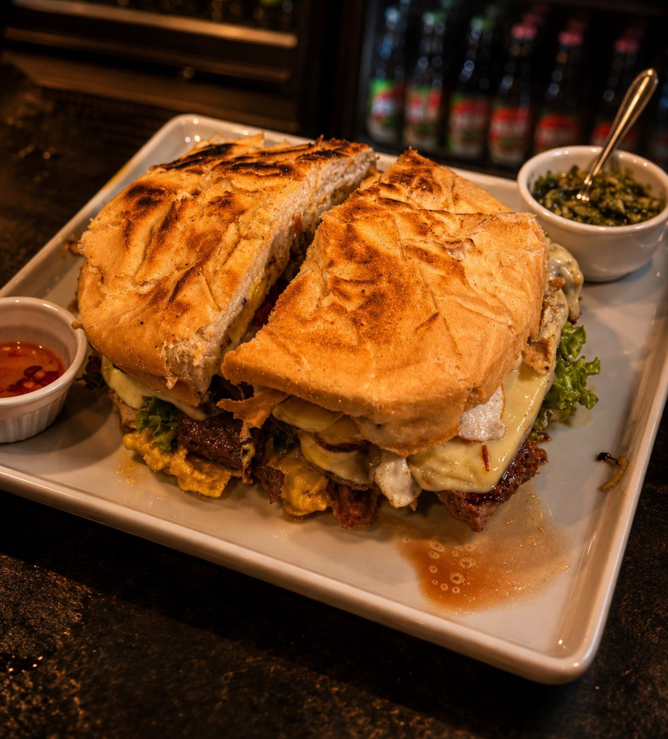 Chivito ao Pão (serve 2 pessoas)