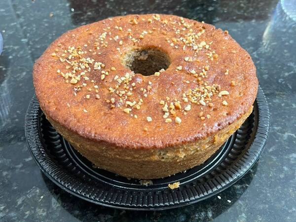 Bolo de Banana com Castanha