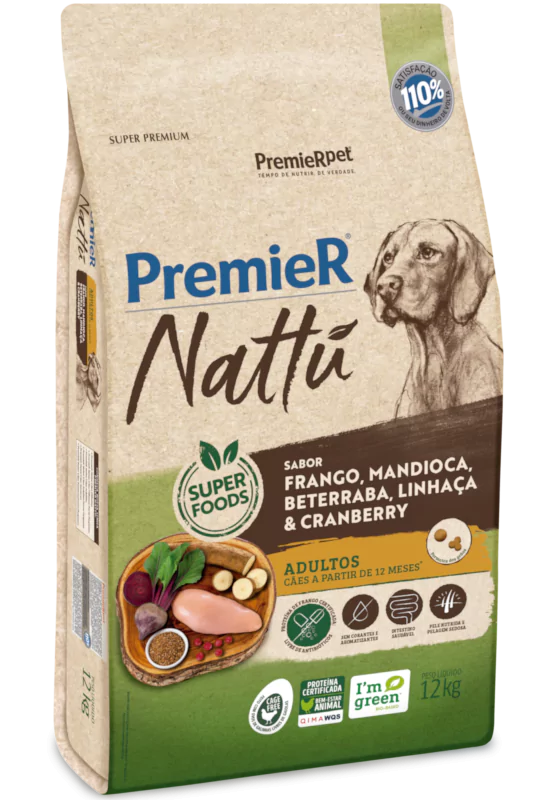 Premier Nattu Mandioca Adulto médio 12kg