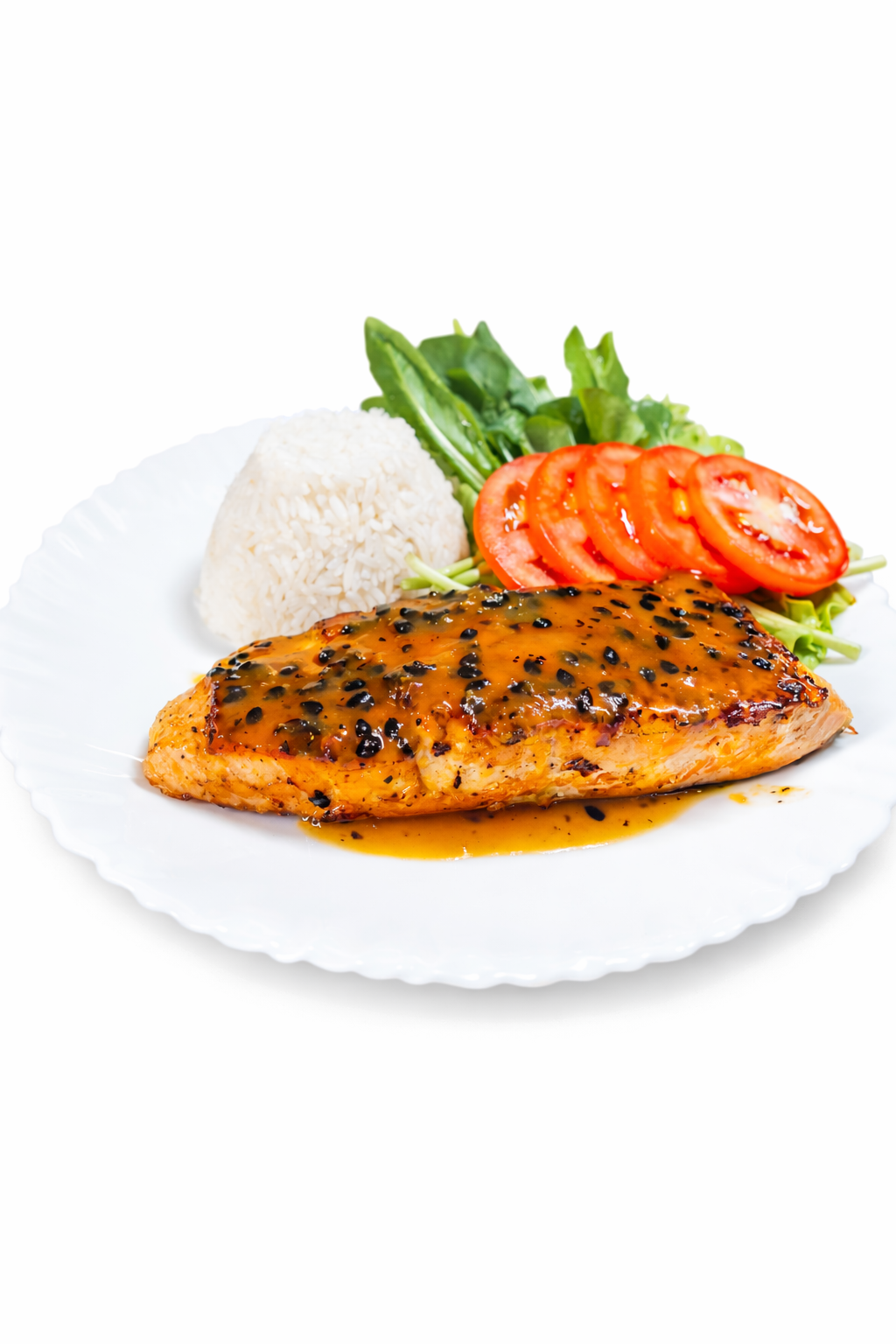 Filé De Salmão Grelhado ao Molho de maracuja 