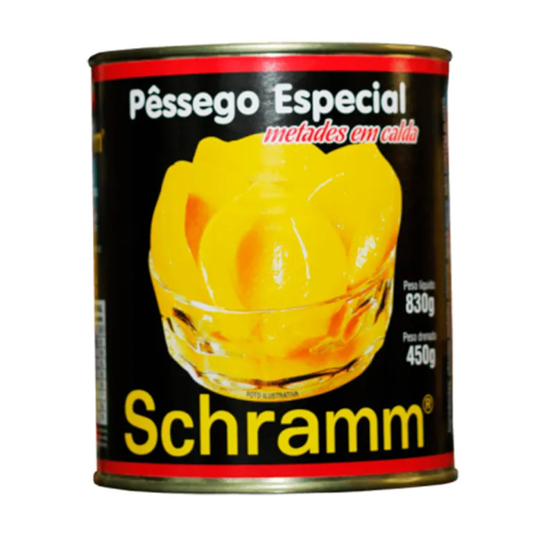 Pessego Em Calda Schramm Especial Metades 450g