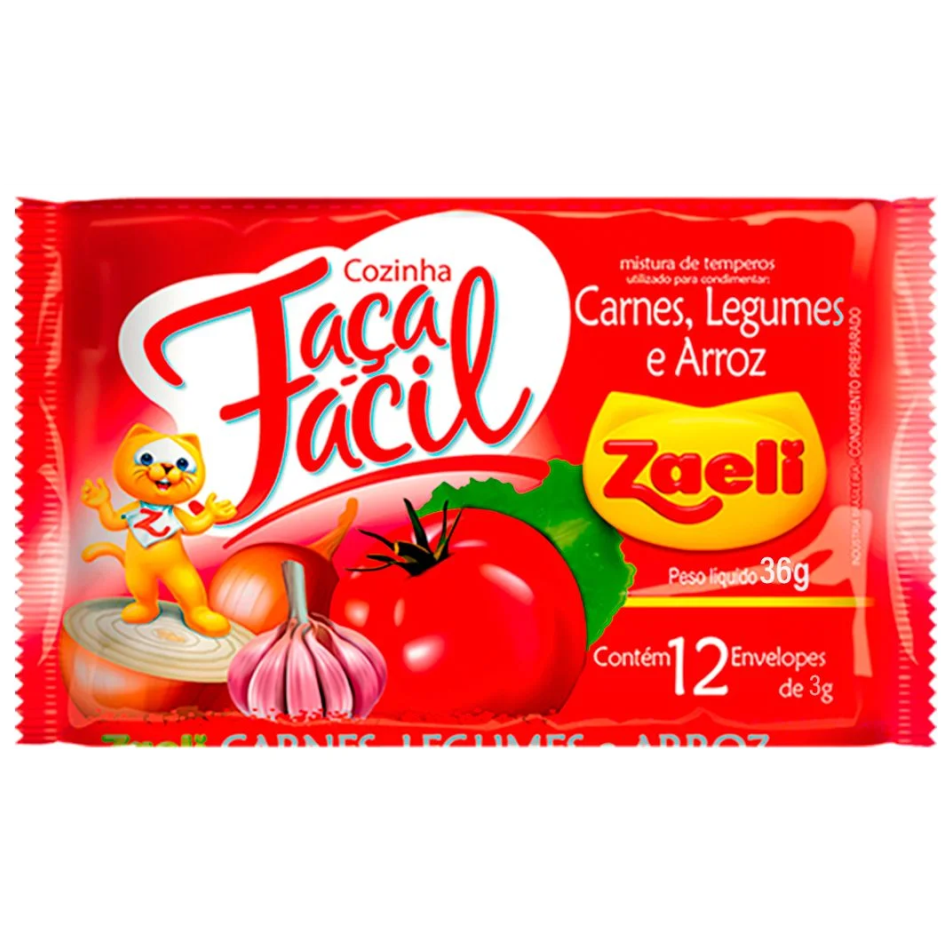 TEMPERO EM PO ZAELI CARNES (VERMELHO) 60G