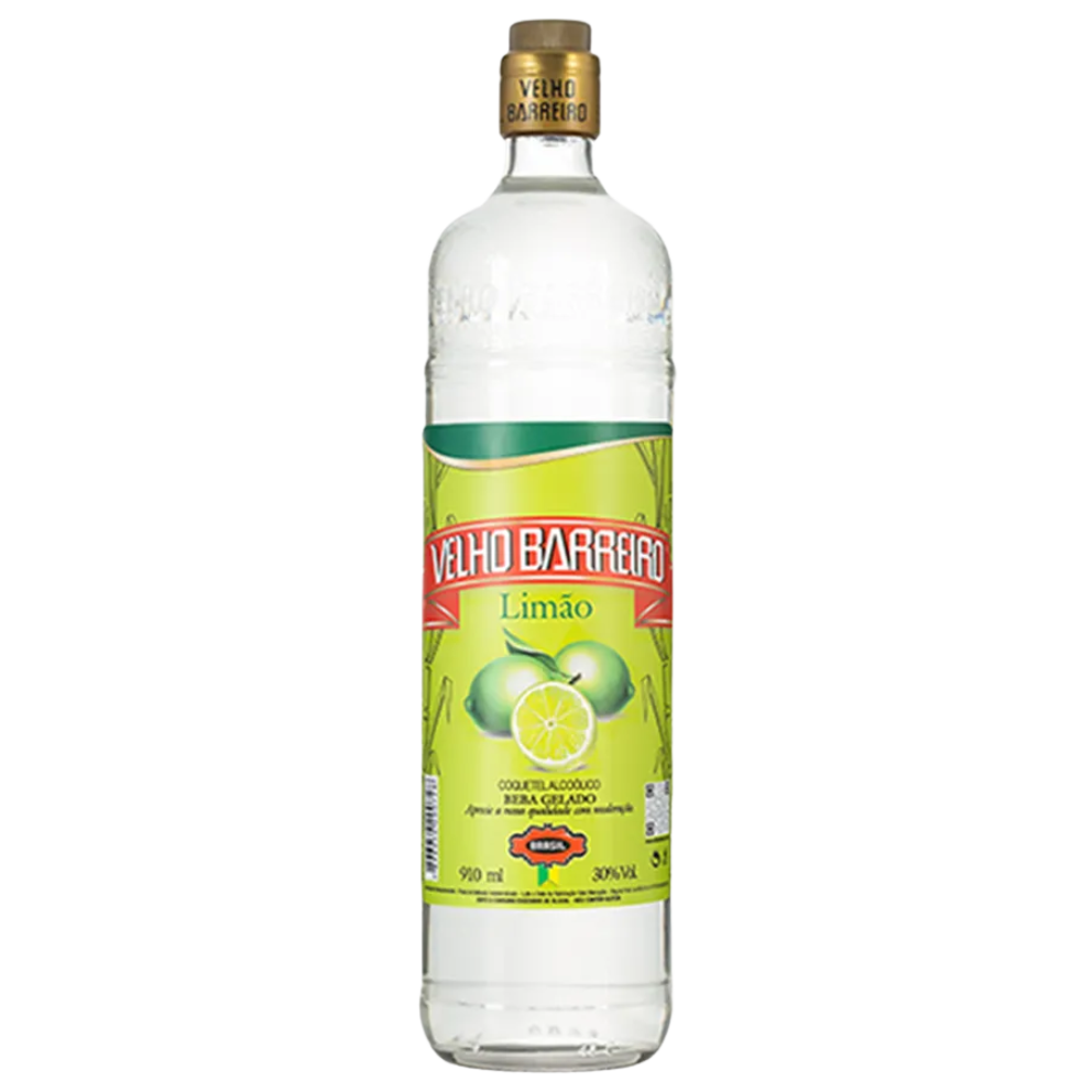CACHAÇA VELHO BARREIRO LIMAO 910ML