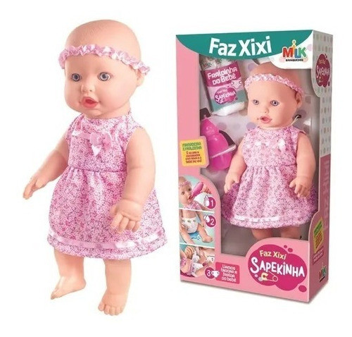 BRINQUEDO BONECA SAPEKINHA FAZ XIXI