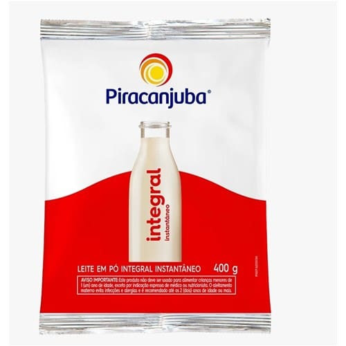 Leite em Pó Integral Instantâneo Piracanjuba 400g