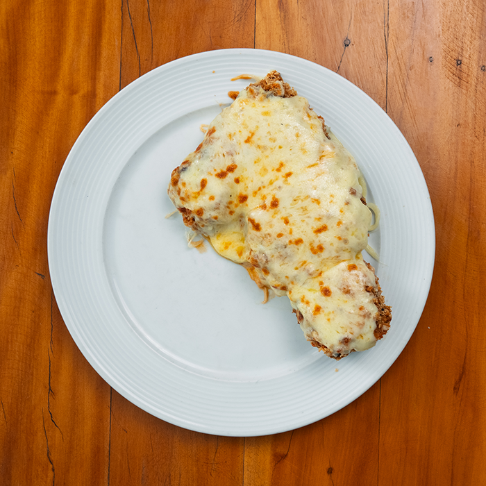 Ex bife a parmegiana 