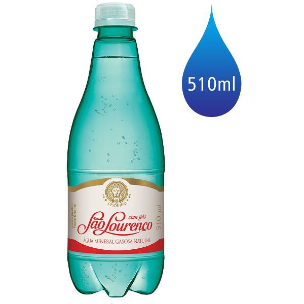 Água mineral são lourenço com gás 510 ml