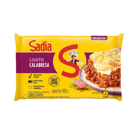 lasanha sadia 600g calabresa 