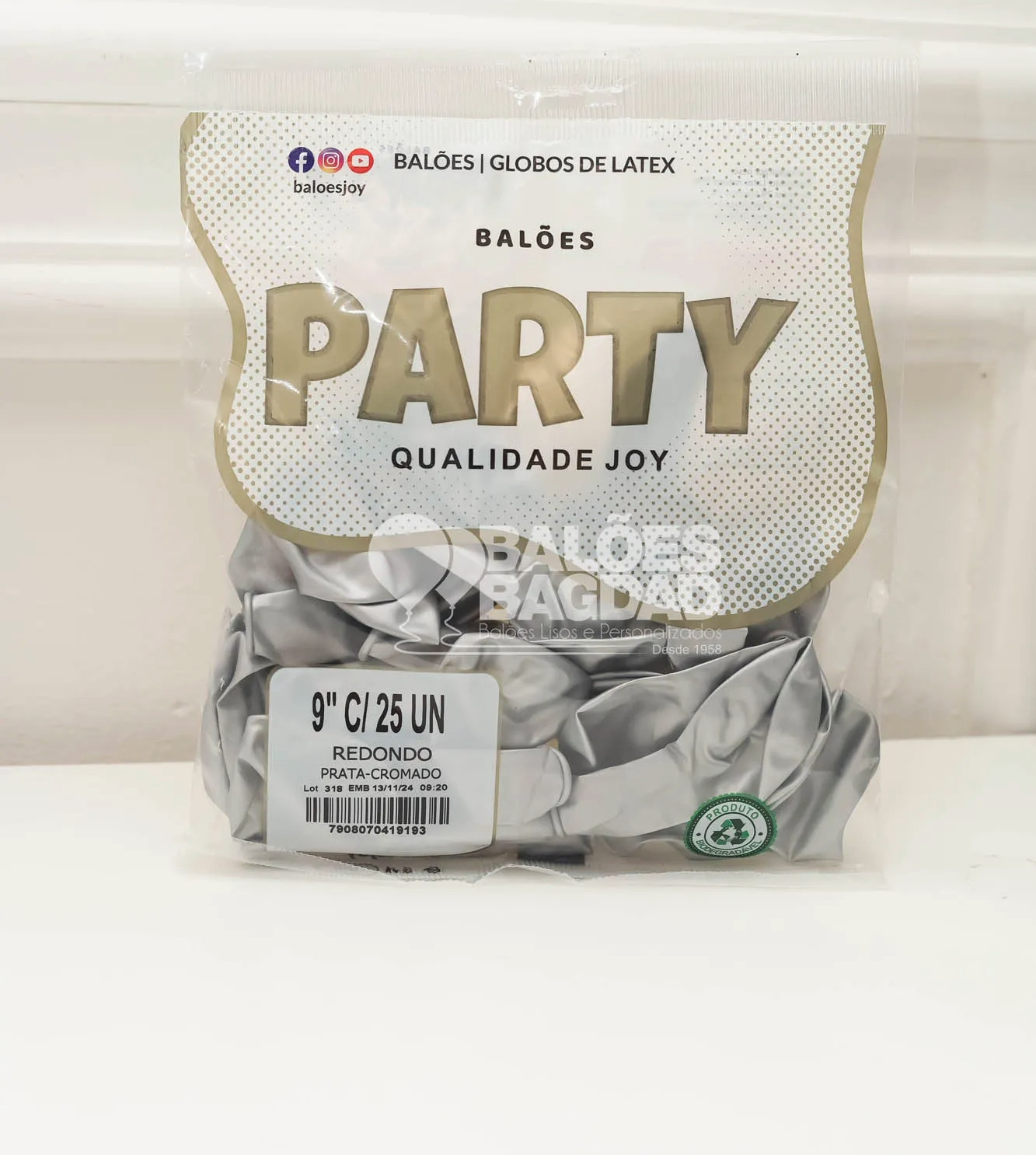 BALAO N°9 PRATA CROMADO JOY