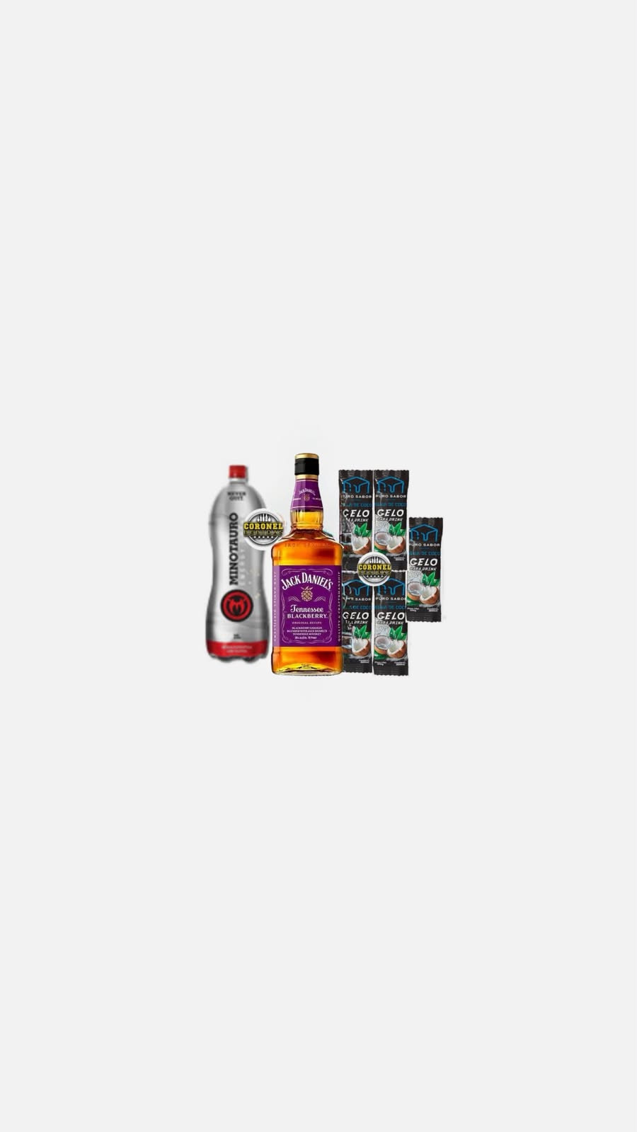 Jack Blackberrey  1L+ 1 Minotauro 2L + 5 Gelo de coco