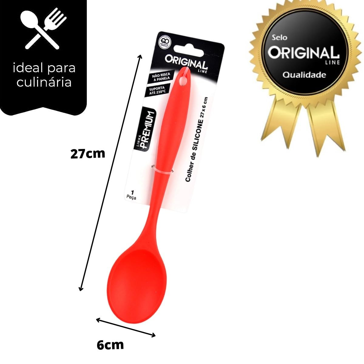 COLHER DE SILICONE 27CM ORIGINAL