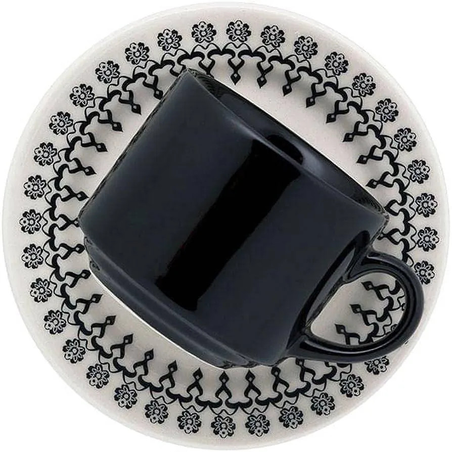 XÍCARA C/ PIRES DE PORCELANA 200ML FOLK CANECA
