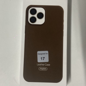 CAPA INDUCAO MARROM IPHONE 17 LEATHER CASE
