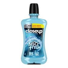ANTISSEPTICO ENXAGUANTE BUCAL CLOSE UP 500ML ICE SEM ALCOL