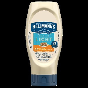 MAIONESE HELLMANS LIGHT BISNAGA 335G