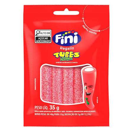 Tubes Morango Azedinhos Pct 35g