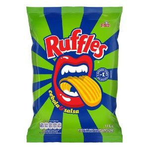 SALGADINHO ELMA CHIPS BATATA RUFFELS CEBOLA E SALVA 115G