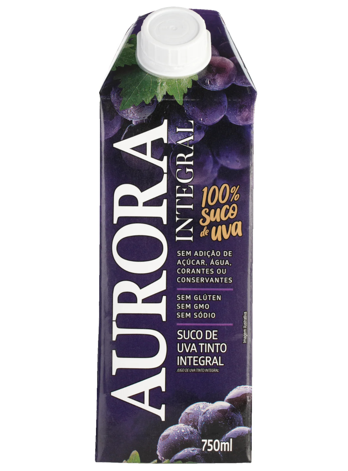 SUCO DE UVA AURORA TINTO INTEGRAL CX750ML