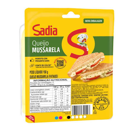 QUEIJO MUSSARELA ( FATIADO) SADIA 150G