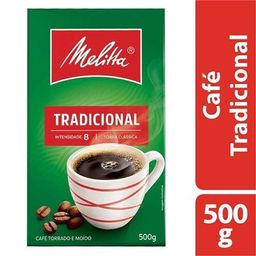 Café Torrado e Moído Tradicional Vácuo Melitta 500g